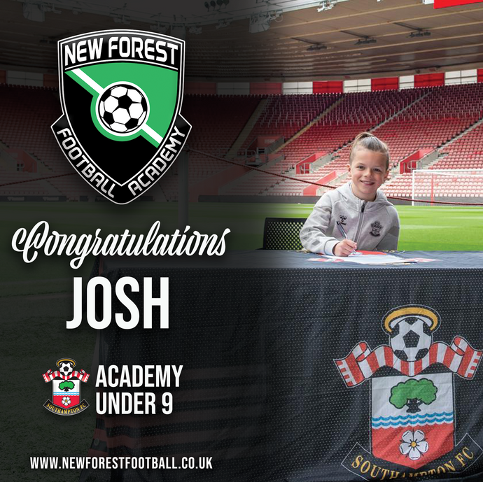 JOSH PROGRESSES IN TO SOUTHAMPTON FC ACADEMY