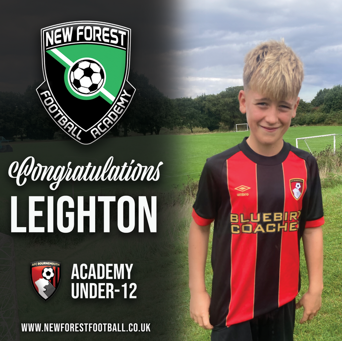 LEIGHTON PROGRESSES INTO AFC BOURNEMOUTH ACADEMY