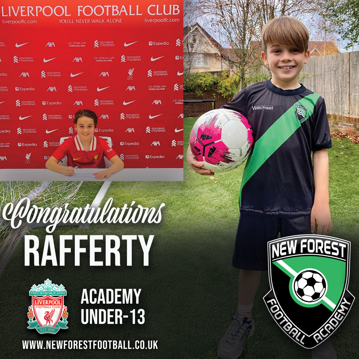 LIFE LONG LFC FAN RAFFERTY EARNS HIS SPOT AT LFC 👏 – New Forest ...
