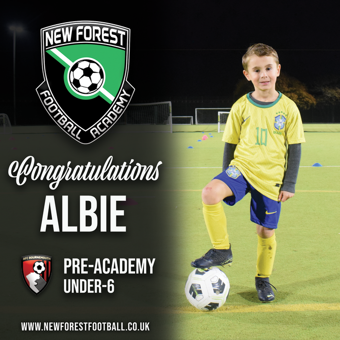ALBIE PROGRESSES TO AFC BOURNEMOUTH ACADEMY