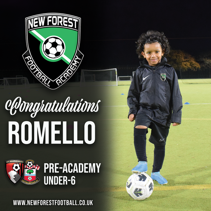 ROMELLO PROGRESSES TO AFC BOURNEMOUTH ACADEMY